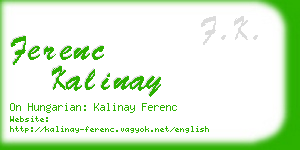 ferenc kalinay business card
